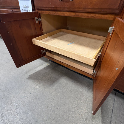 15-Piece Cherry Cabinet Set
