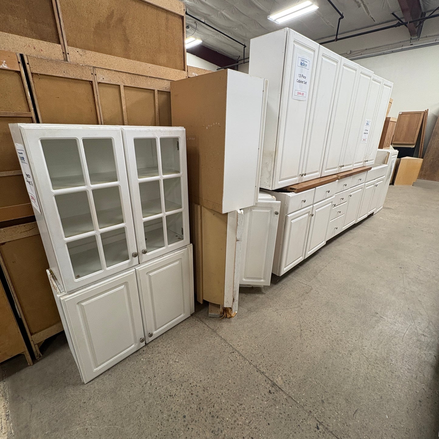 White 13-Pc Cabinet Set