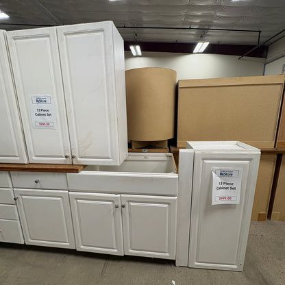 White 13-Pc Cabinet Set