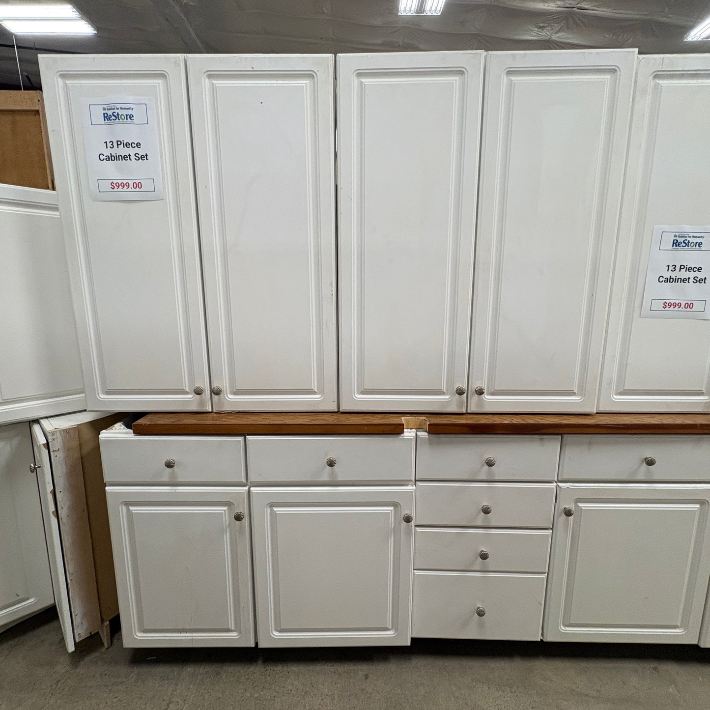 White 13-Pc Cabinet Set