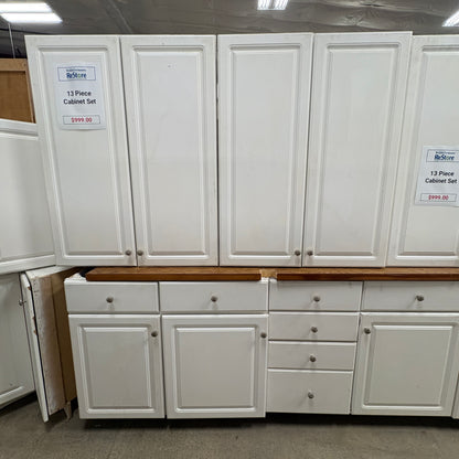 White 13-Pc Cabinet Set
