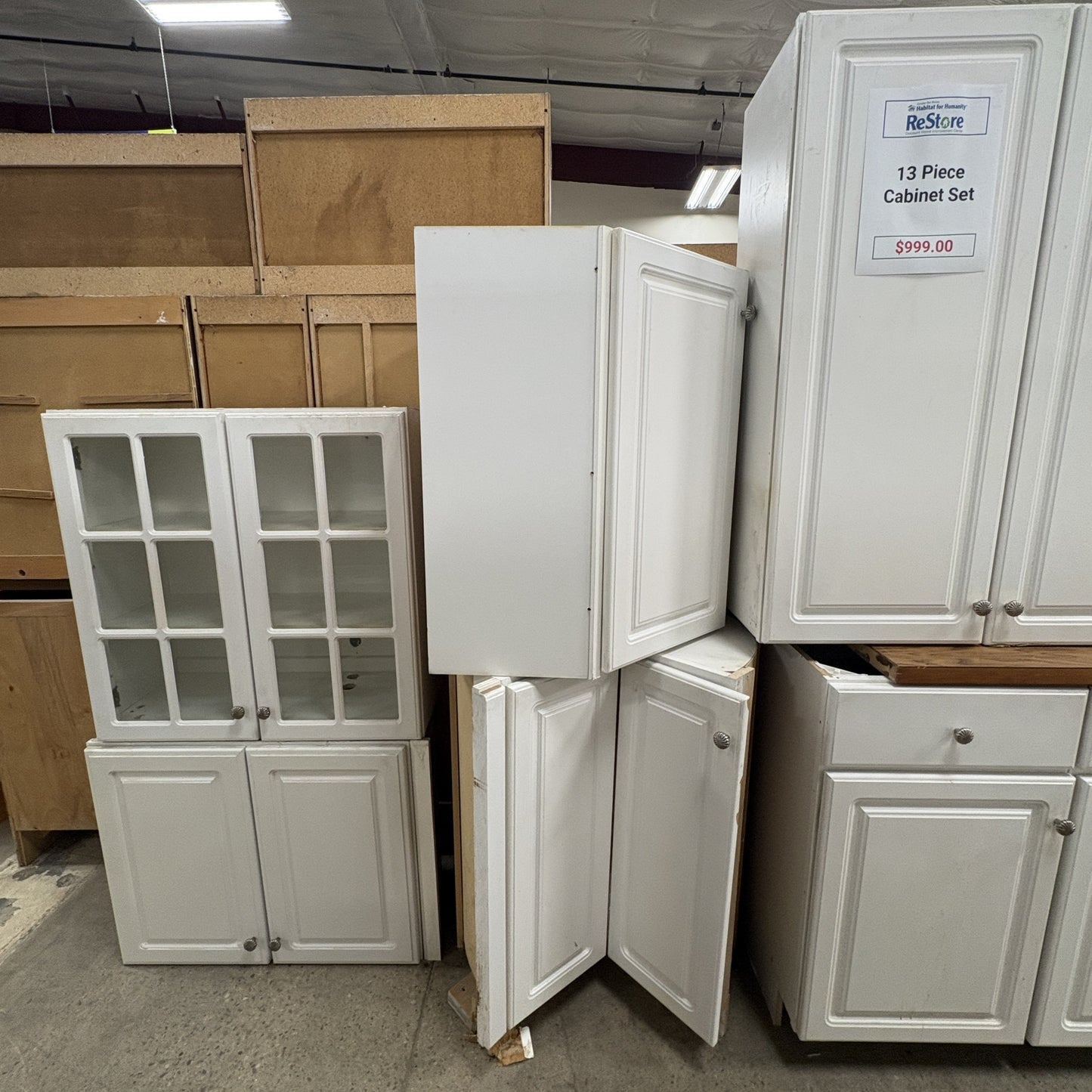 White 13-Pc Cabinet Set