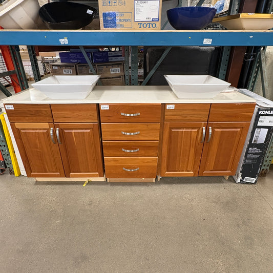 Double Vanity w/ Vessel Sinks