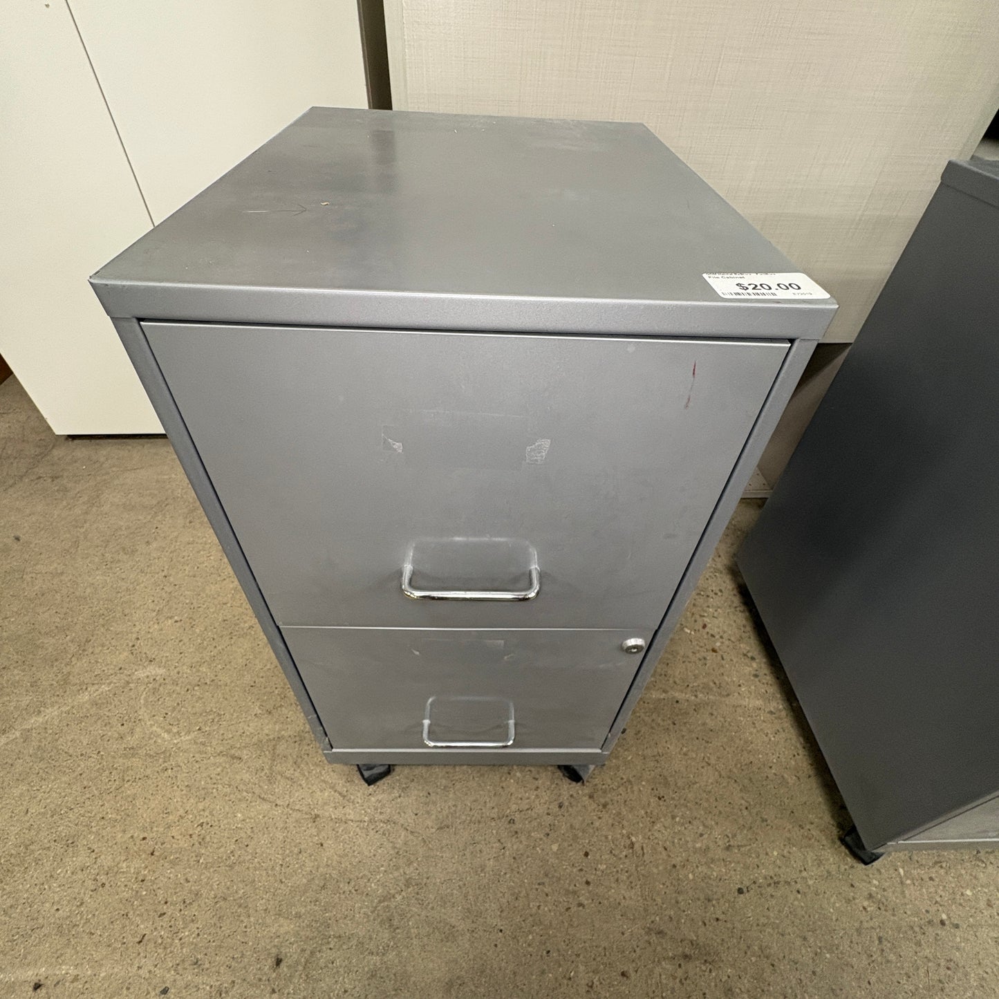Gray 2-Drawer File Cabinet