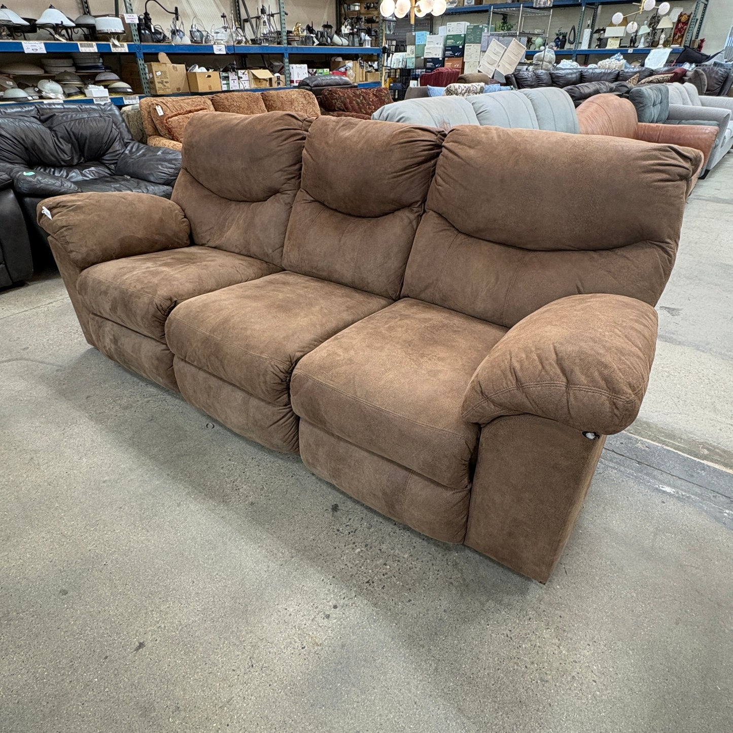 Brown Reclining Sofa