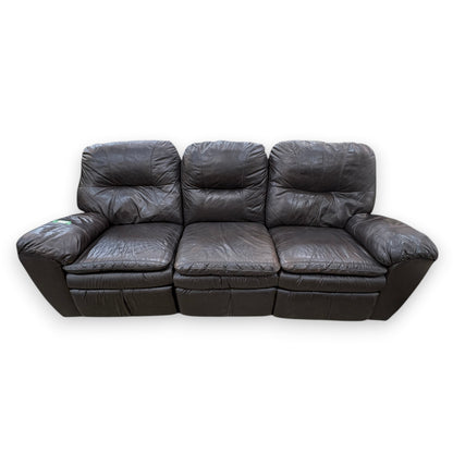 Espresso Leather Sofa FALSE