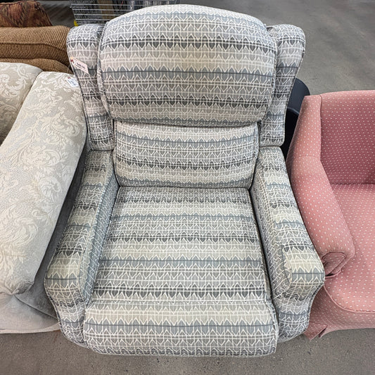 Chevron Wingback Recliner FALSE