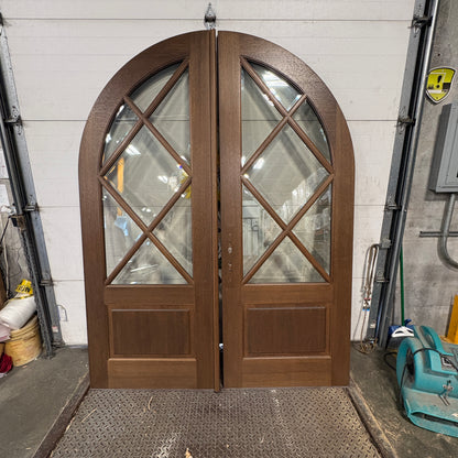 Mahogany Arched Double Doors
