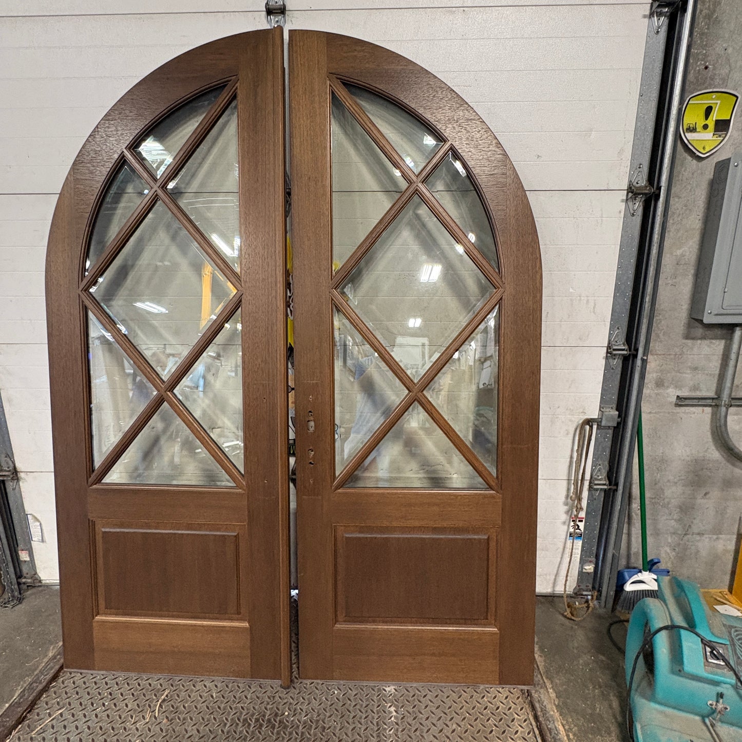 Mahogany Arched Double Doors