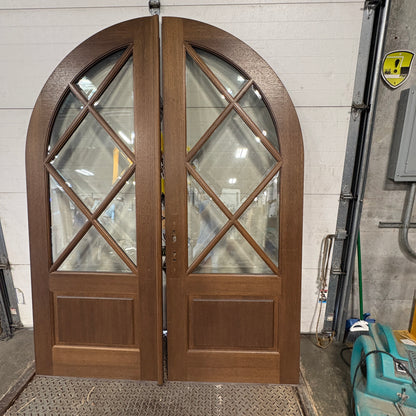Mahogany Arched Double Doors