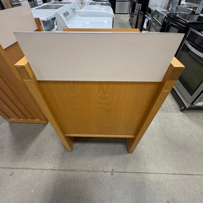 Oak & White Podium Side Table