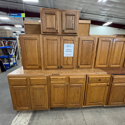 28-pc Oak Kitchen Cabinet Set