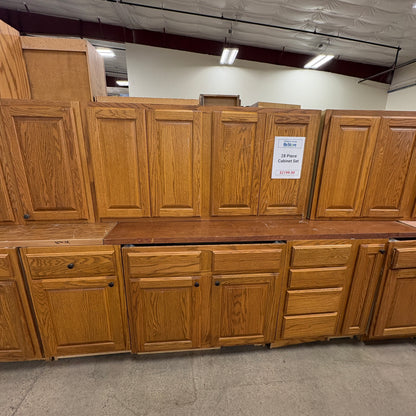 28-pc Oak Kitchen Cabinet Set