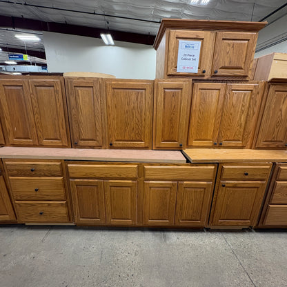 28-pc Oak Kitchen Cabinet Set