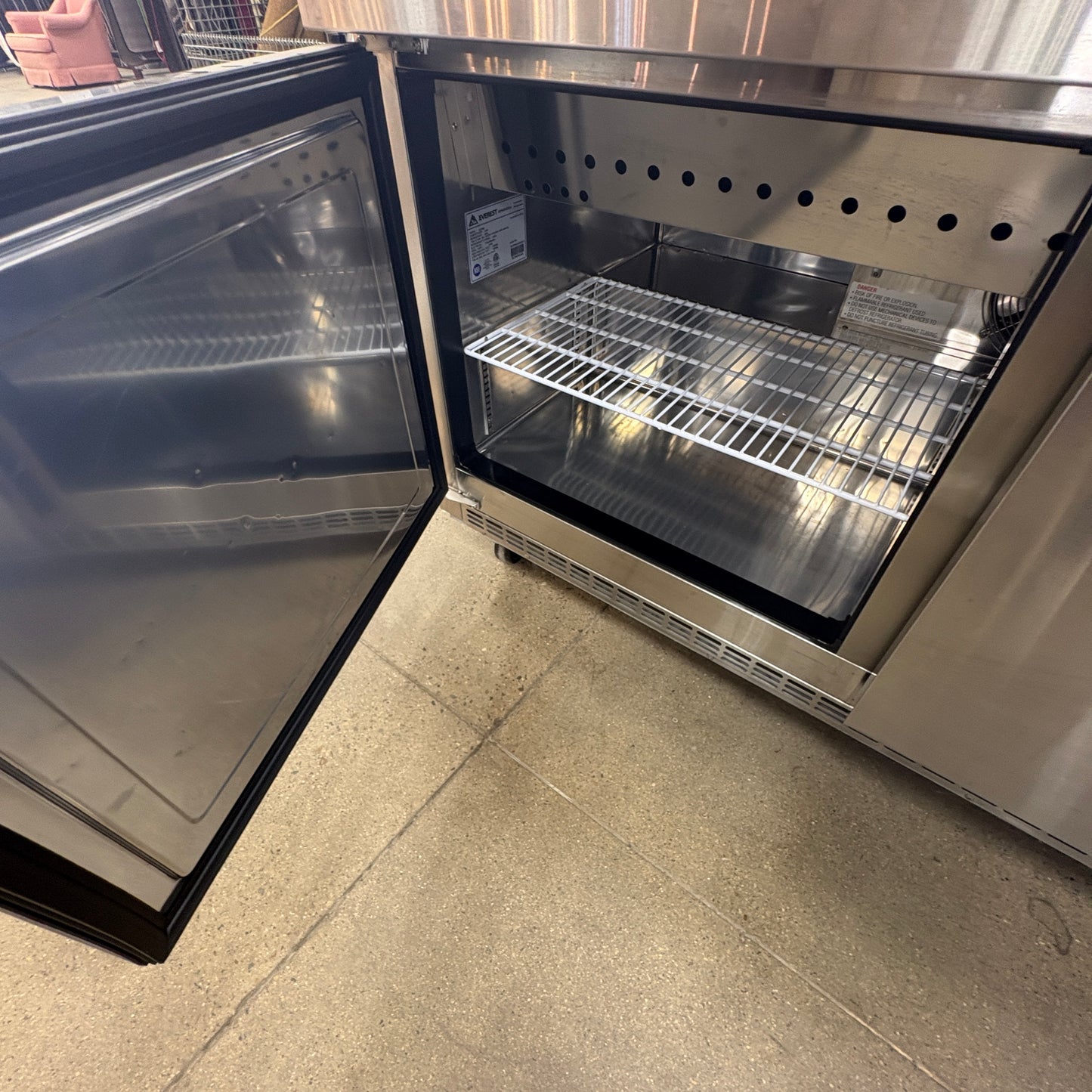 Everest Commercial Two Door Refrigerated Prep Table