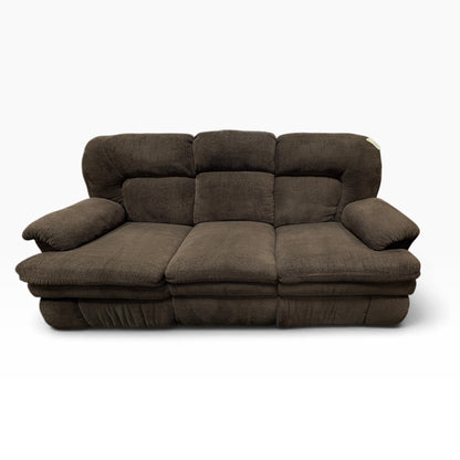 Plush Three Cushion Reclining Living Room Sofa