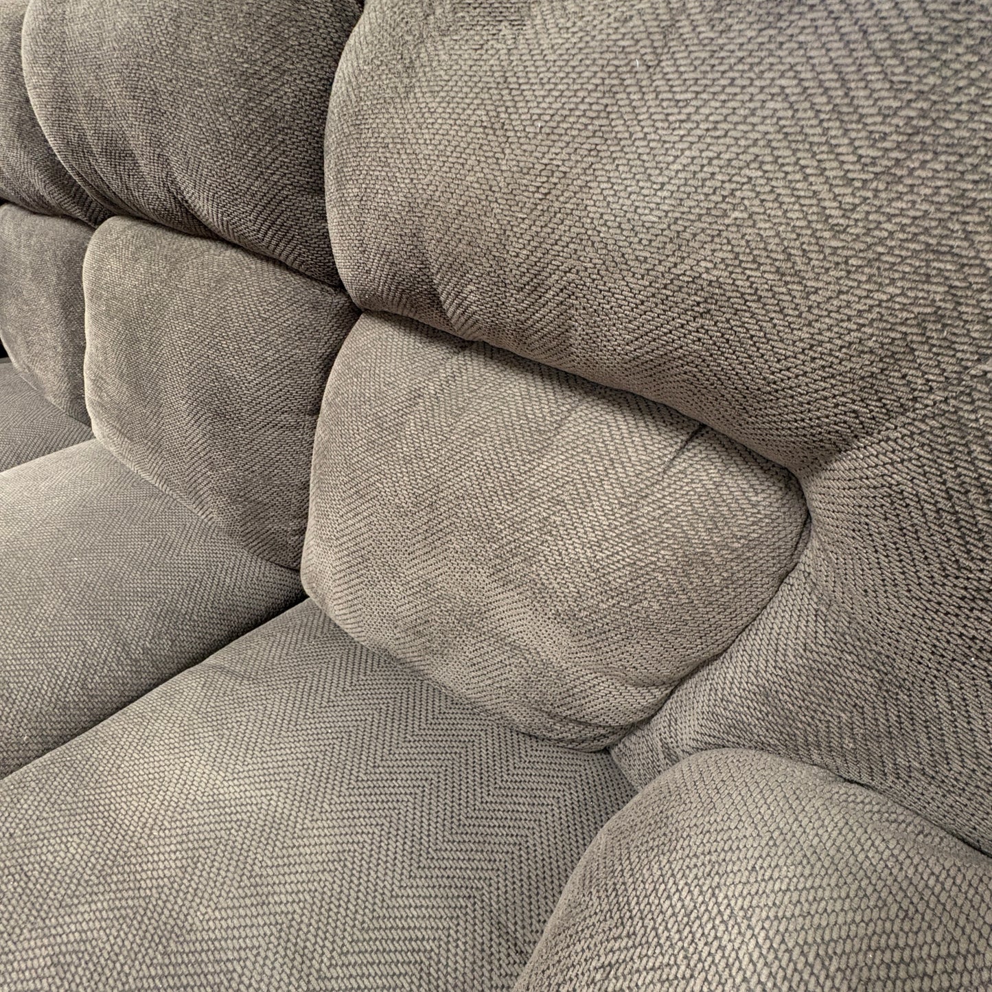 Plush Three Cushion Reclining Living Room Sofa
