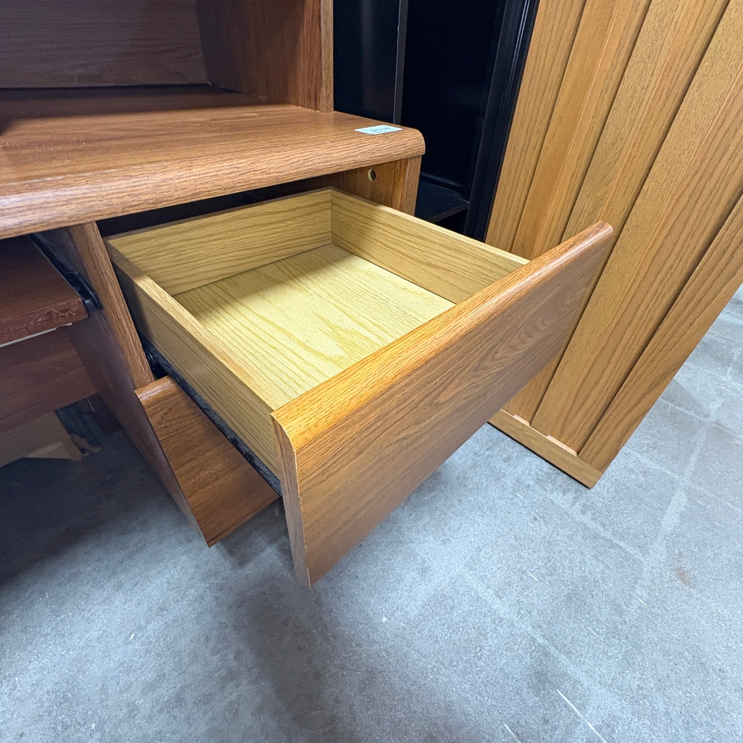 Oak Desk with Hutch