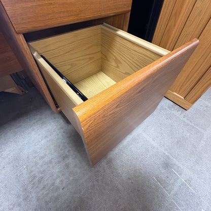 Oak Desk with Hutch