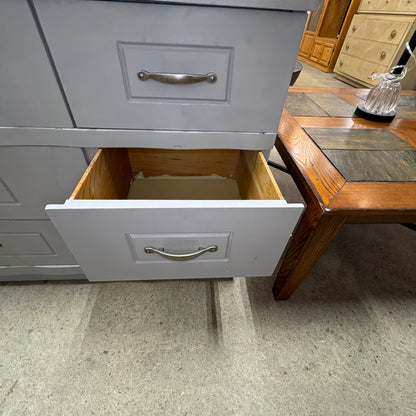Gray Painted 6-Drawer Dresser