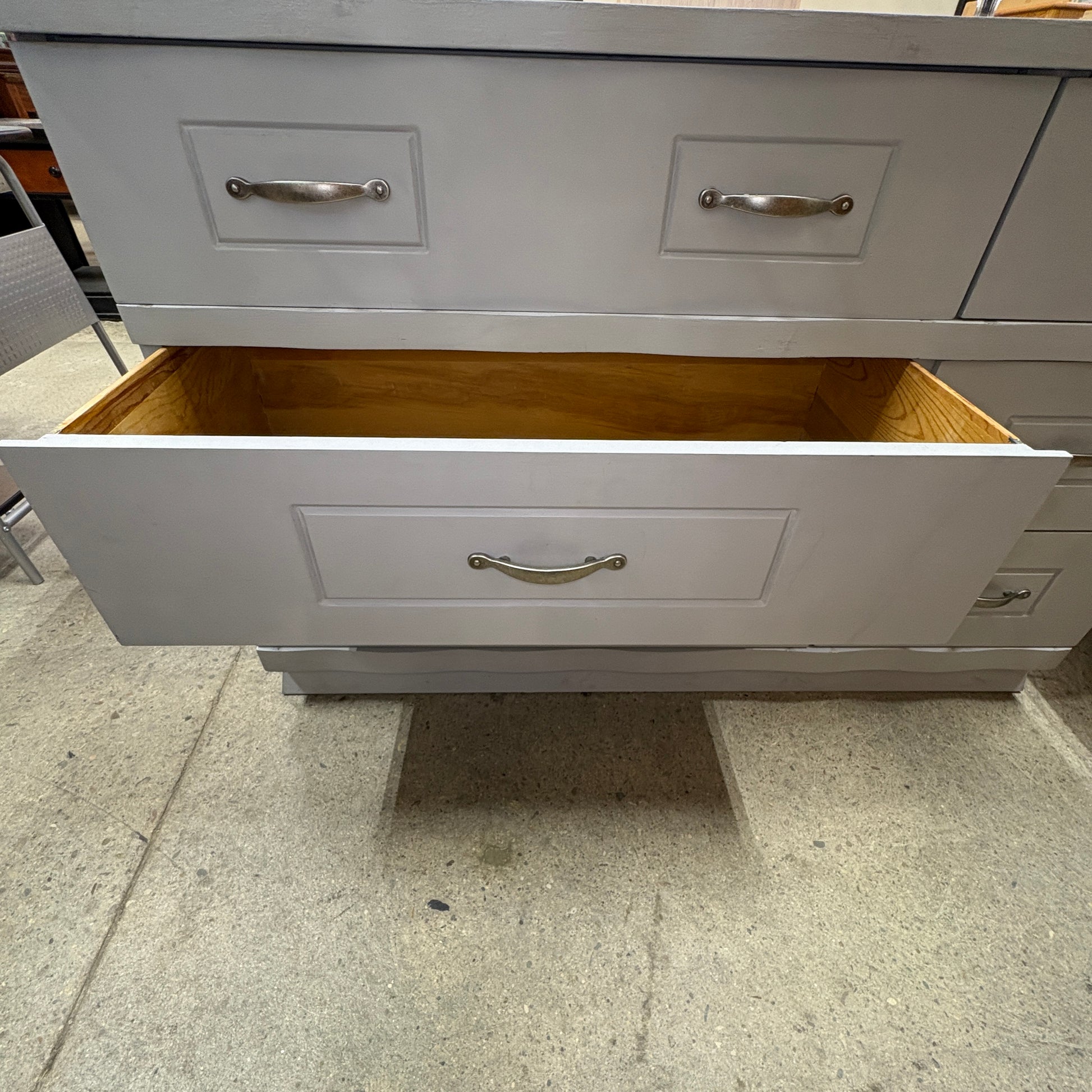 Gray Painted 6-Drawer Dresser