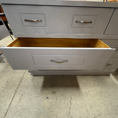 Gray Painted 6-Drawer Dresser