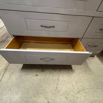 Gray Painted 6-Drawer Dresser