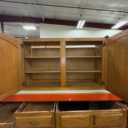 Oak 15-Piece Kitchen Cabinet Set FALSE