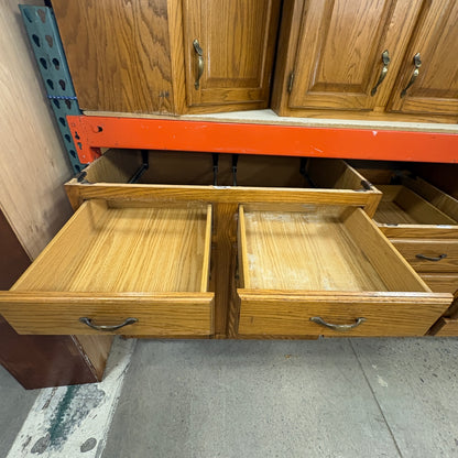 Oak 15-Piece Kitchen Cabinet Set FALSE