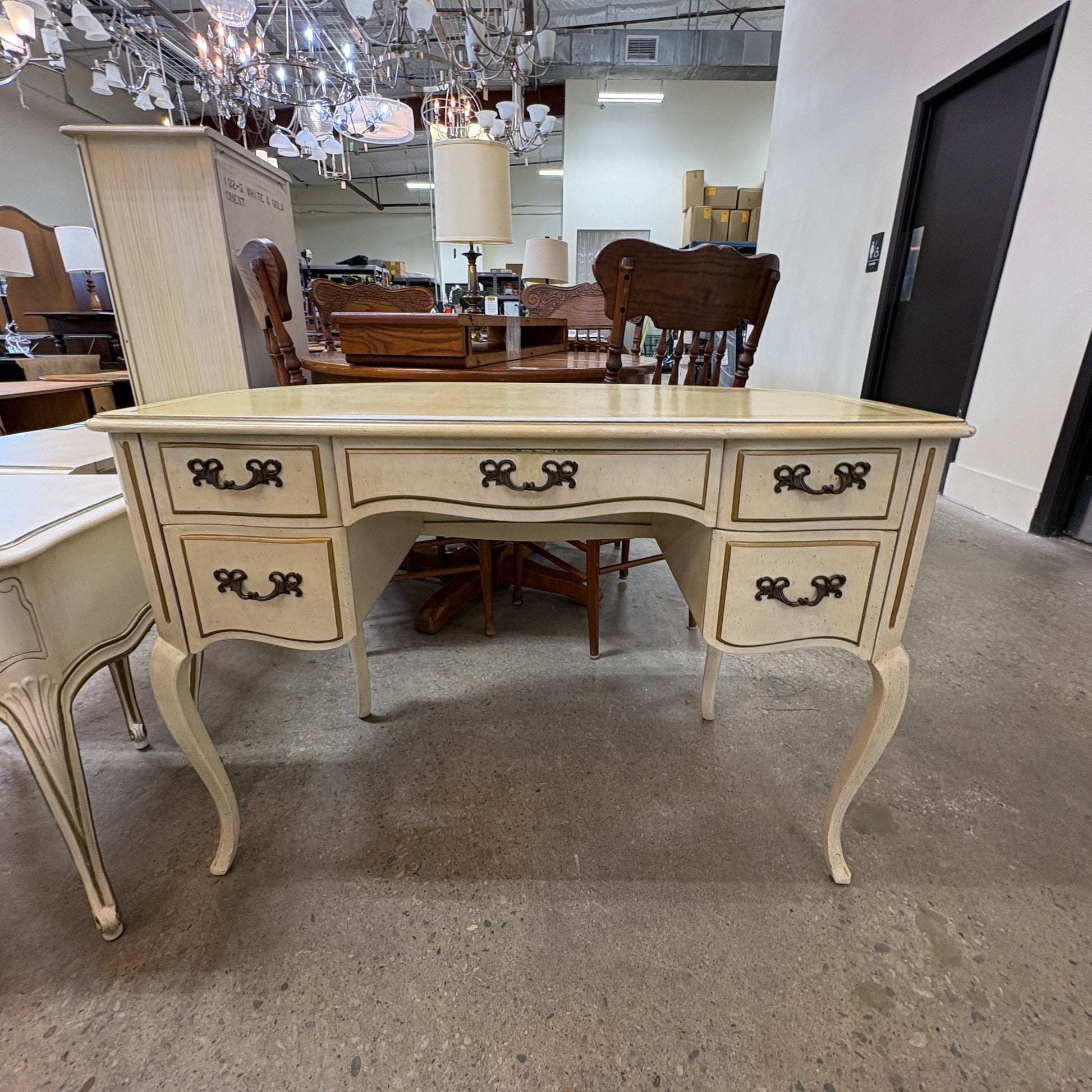Sligh French Provincial Desk with Side Chair FALSE