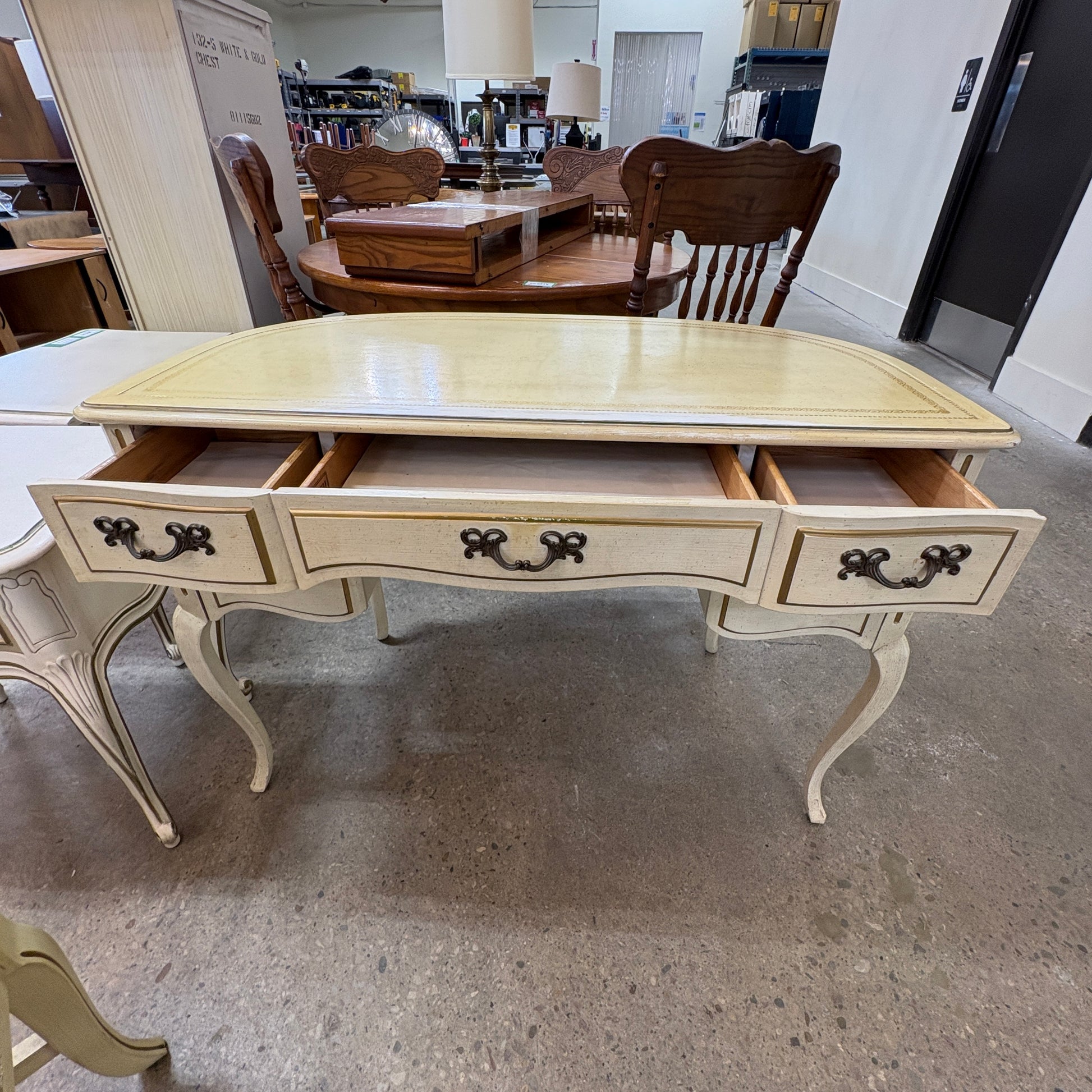 Sligh French Provincial Desk with Side Chair FALSE
