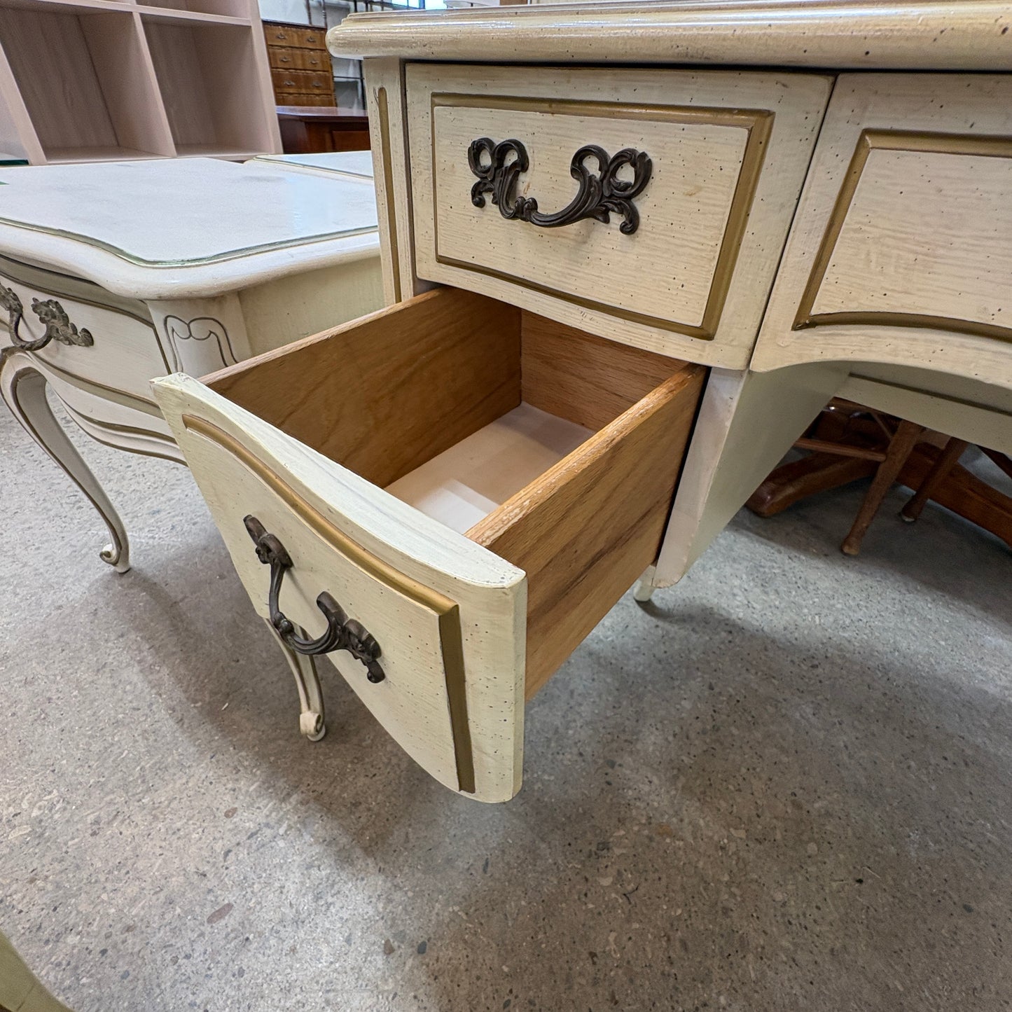 Sligh French Provincial Desk with Side Chair FALSE