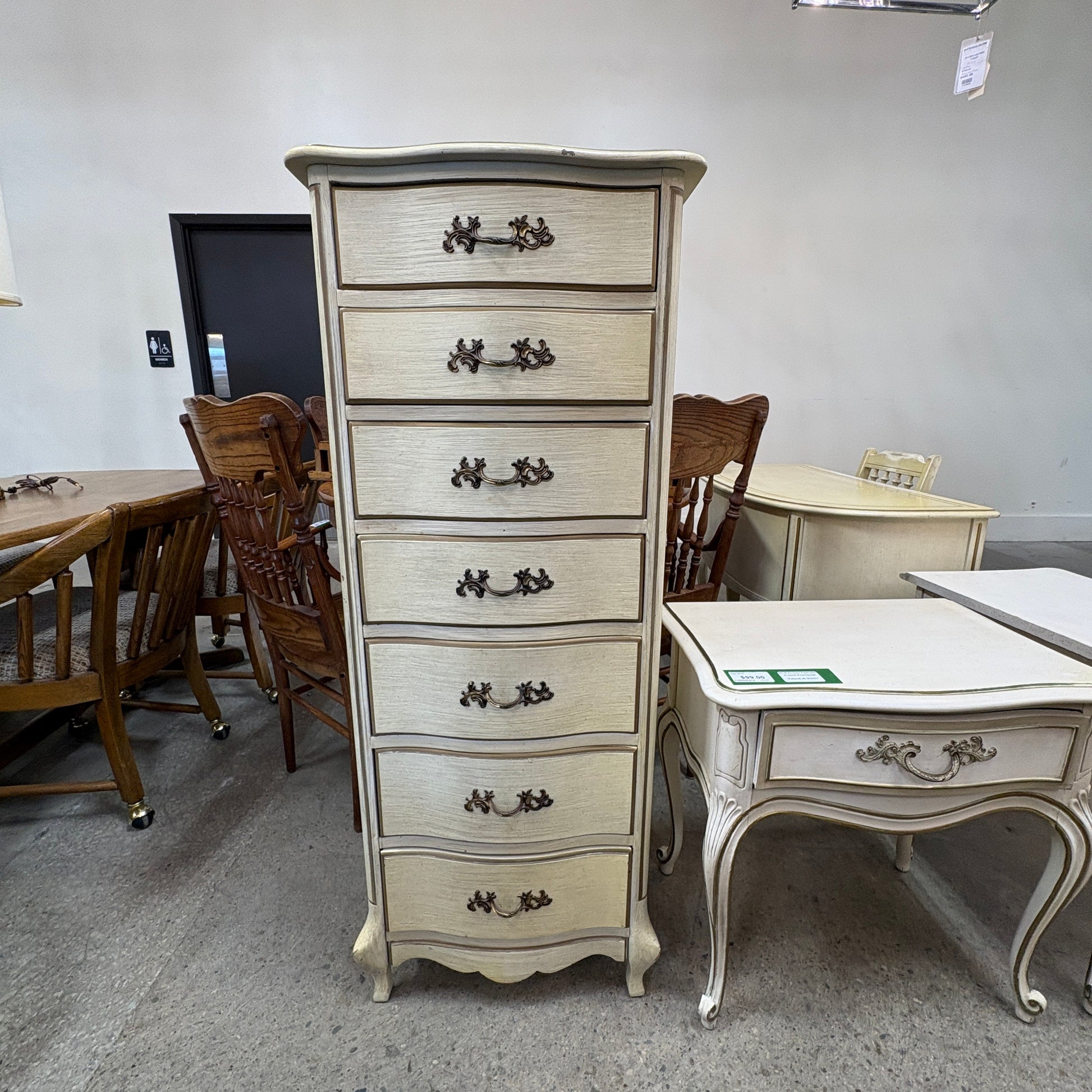 French Provincial 7-Drawer Lingerie Chest FALSE