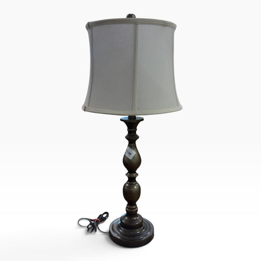 GDM Habitat for Humanity ReStore Bronze Candlestick Table Lamp