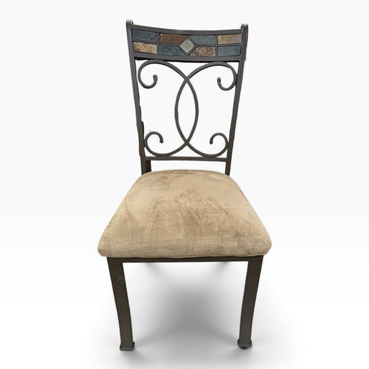 GDM Habitat for Humanity ReStore Slate Tile Metal Dining Chair