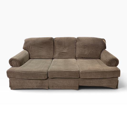 GDM Habitat for Humanity ReStore Taupe Chenille Sofa