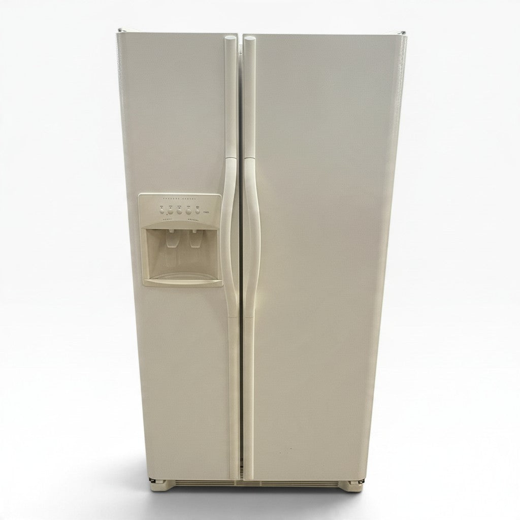 GDM Habitat for Humanity ReStore Frigidaire Gallery Side-by-Side Fridge, Bisque