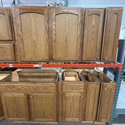 12 Pc Merillat Oak Cabinet Set