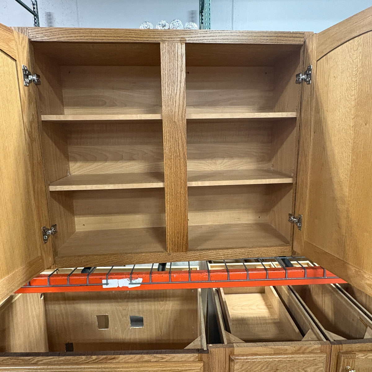 12 Pc Merillat Oak Cabinet Set