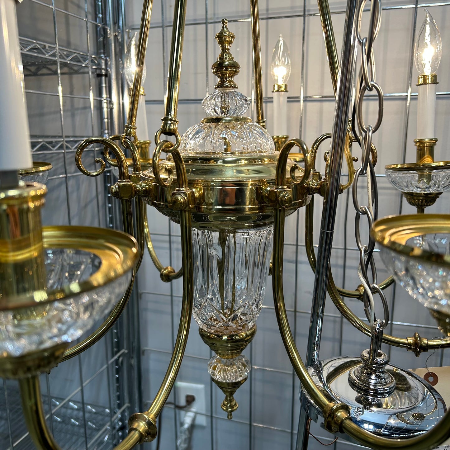 Polished Brass Chandelier