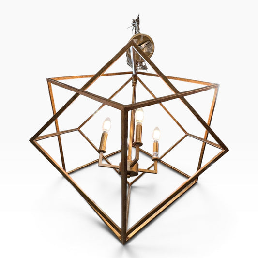 Gold Cube Chandelier FALSE