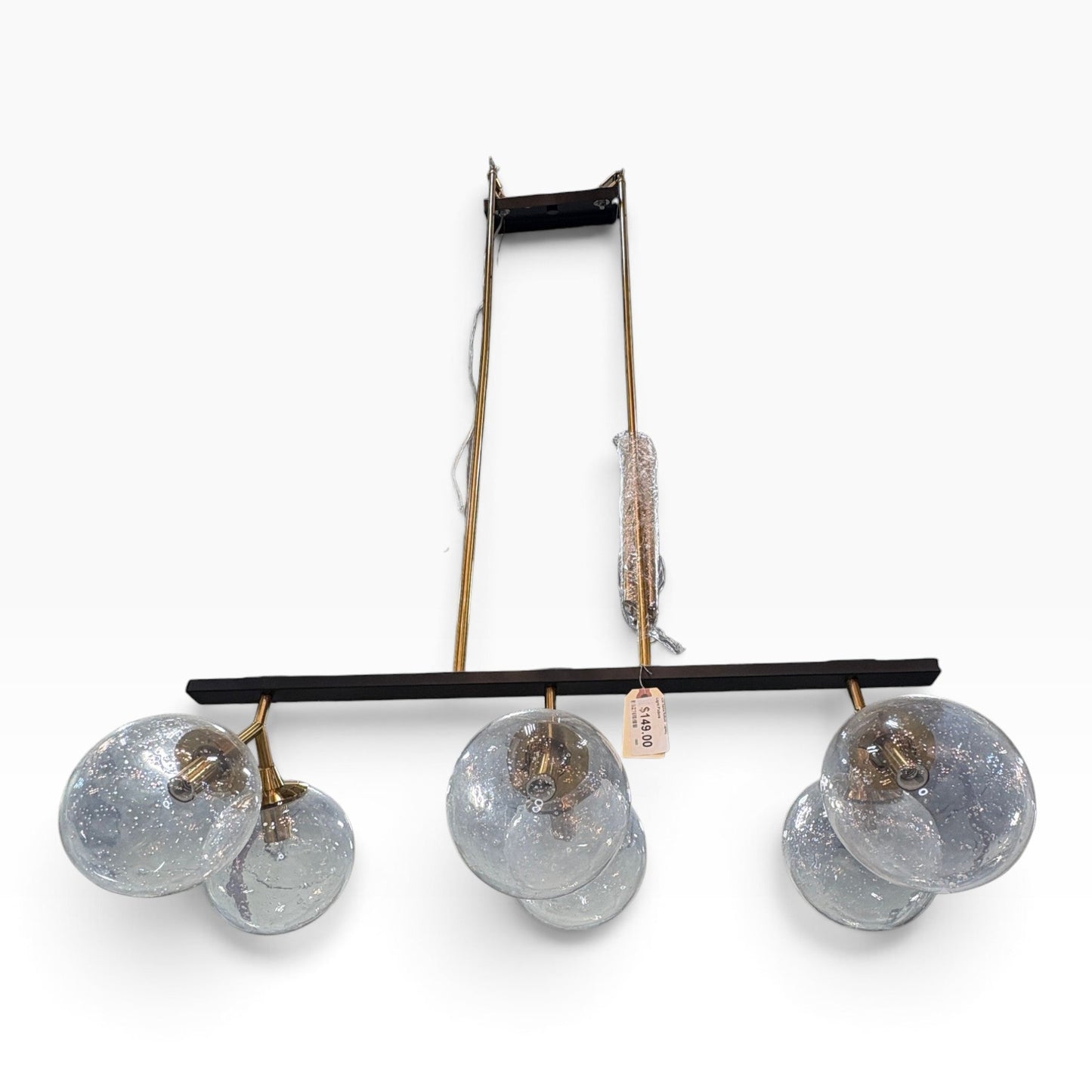 Seeded Glass Globe Chandelier FALSE