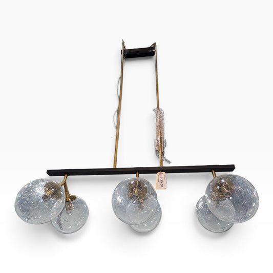 Seeded Glass Globe Chandelier FALSE