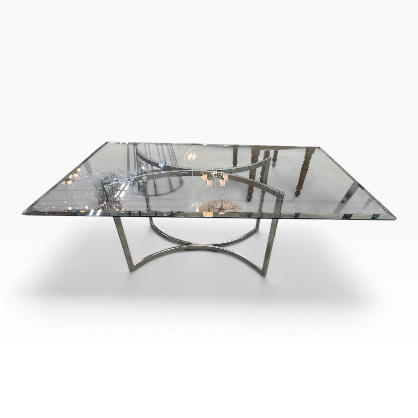 Glass Chrome Coffee Table FALSE