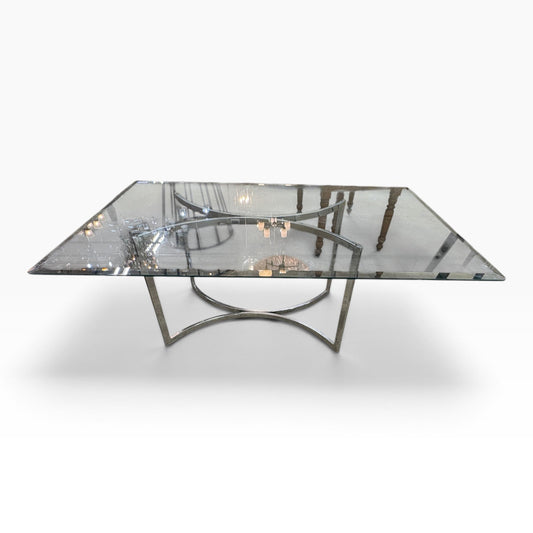Glass Chrome Coffee Table FALSE