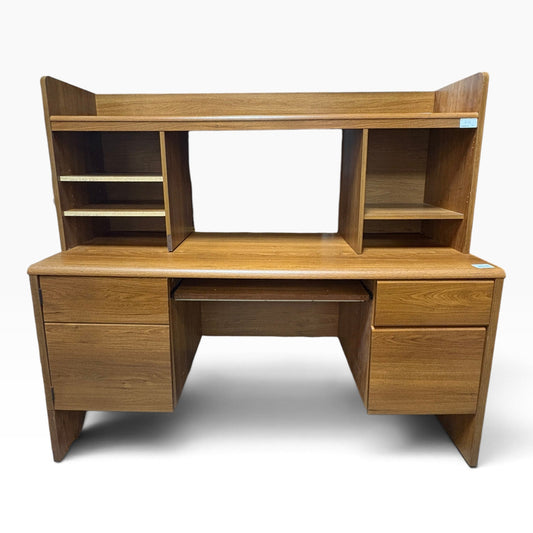 Oak Desk with Hutch