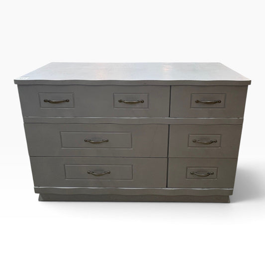 Gray Painted 6-Drawer Dresser