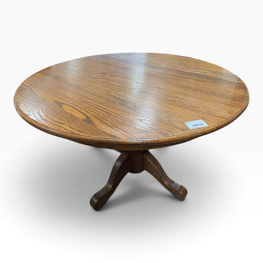 Round Oak Pedestal Table