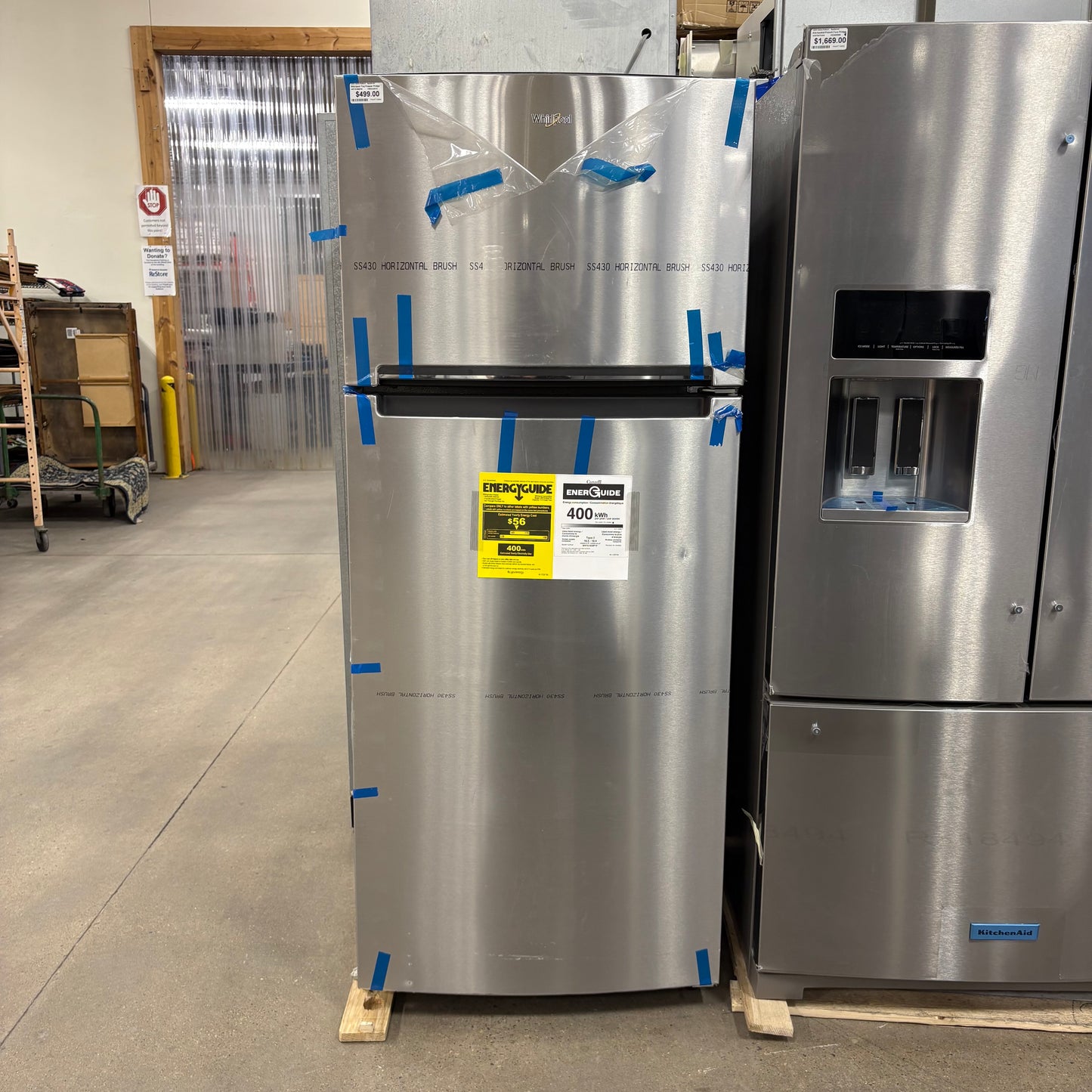 Whirlpool Top Freezer Fridge