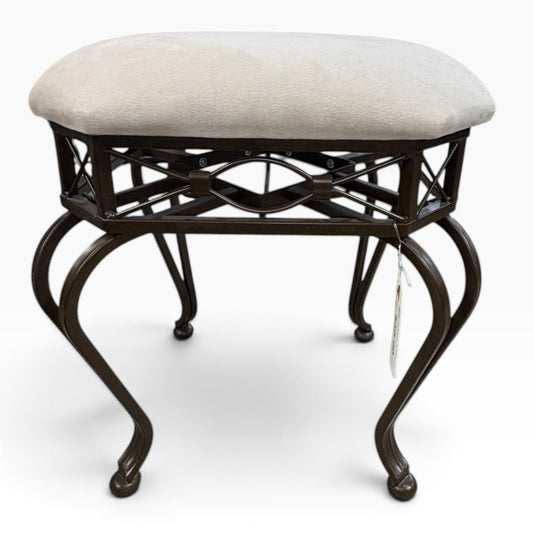 Bronze Metal Vanity Stool FALSE